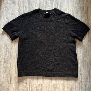 Everlane Charcoal Short Sleeve Sweater Size XL